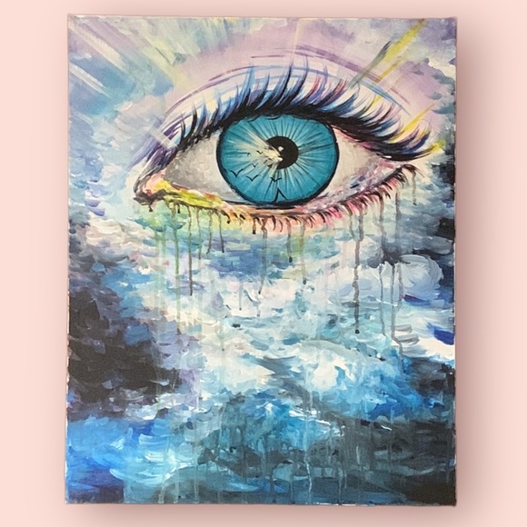 Original painting World through my Eyes painting handmade - Picture 2 of 10